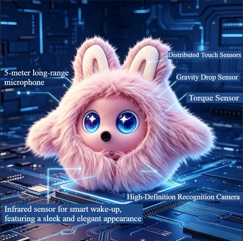 Smart AI Multilingual Talking Pet Robot Companion for Kids Learning Adults Stress Relief and Elderly Care