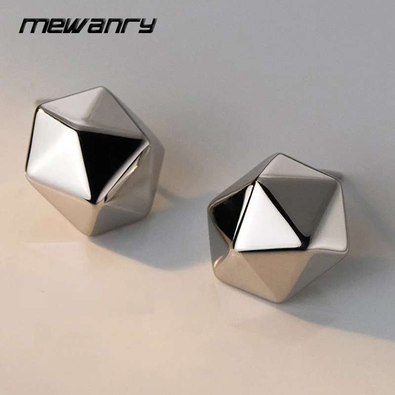Mewanry Onregelmatige Veelhoek Geometrische Oorbellen Voor Vrouwen Trendy Creatieve Minimalistische Oornaald Verjaardagsfeest Sieraden Groothandel