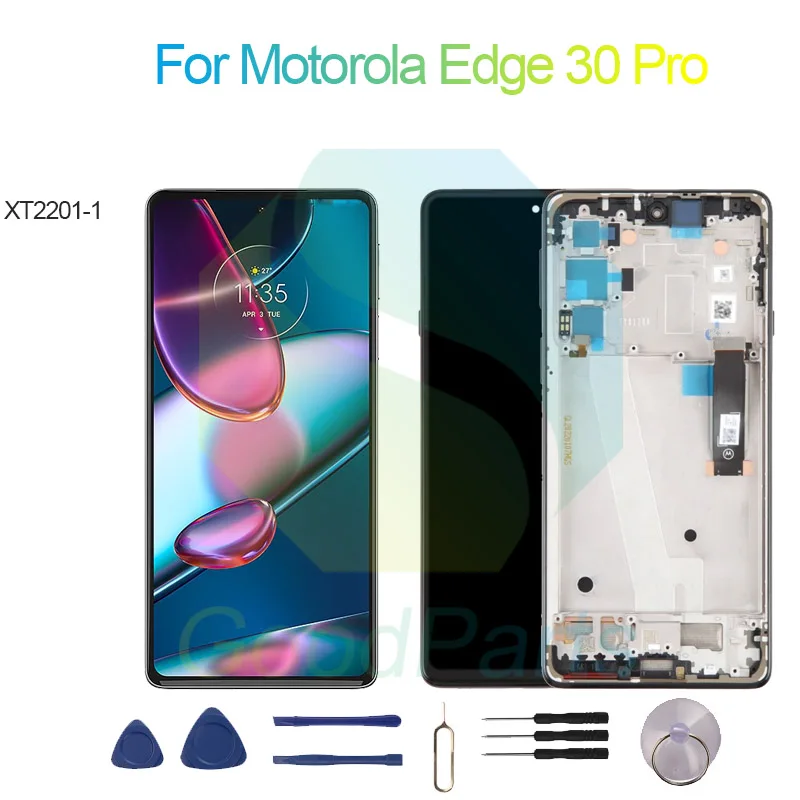 

For Motorola Edge 30 Pro Screen Display Replacement 2400*1080 XT2201-1 For Moto Edge 30 Pro LCD Touch Digitizer