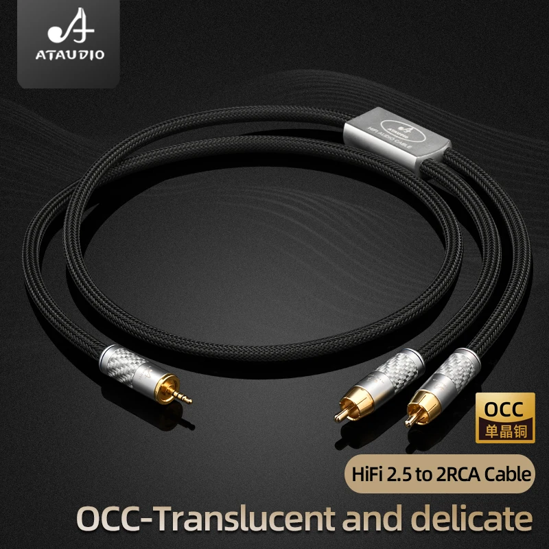 

Hi-end OCC HiFi 2,5 мм сбалансированный к 2RCA кабелю для DAC AMP 2,5 Jack к RCA аудио AUX кабель для наушников