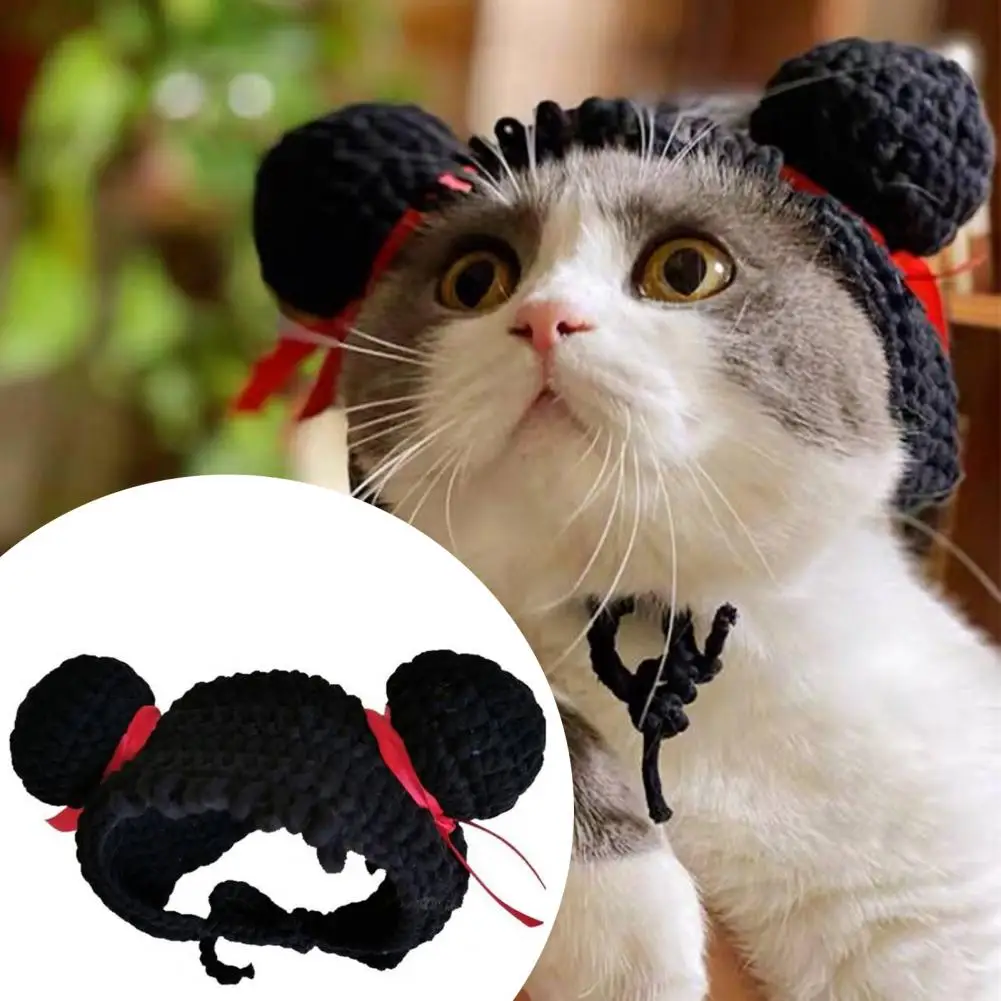 Cozy Pet Headdress Accessories Funny Shape Adjustable Funny Hat Puppy Cap Cat Headwear  Puppy Cap Non-sticky Hair