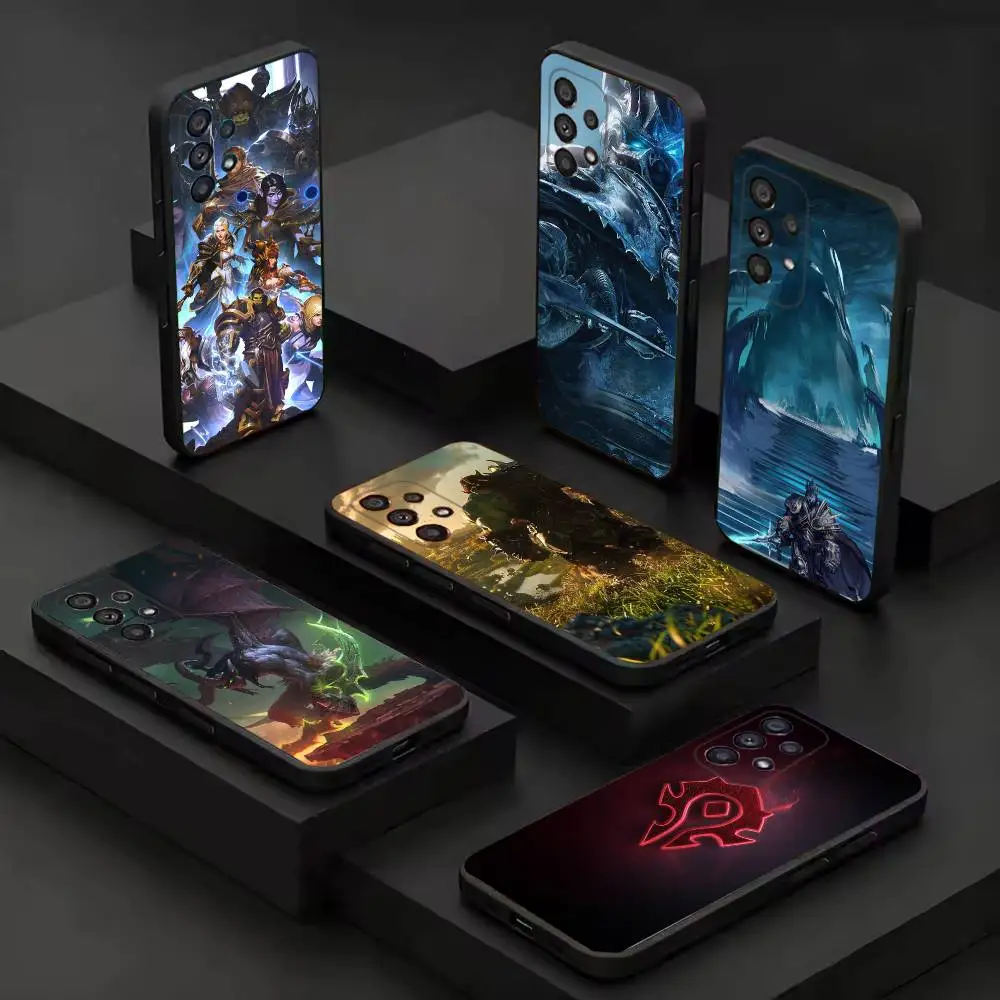 W-World Of W-Warcraft C-Cool Cell Phone Case For Samsung S25 ultra case S24 23 22 21 20 10E Ultra Plus FE Note Cover Black Case