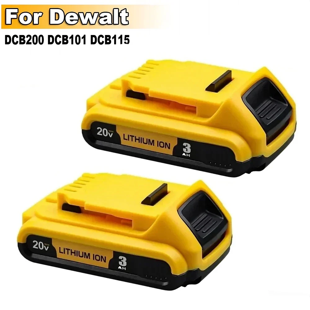 

20V 3Ah DCB203 Li ion Battery Replacement for DeWalt 18v 20Volt Max Lithium Ion Batteries DCB206 DCB205 DCB204 DCB200Power Tools