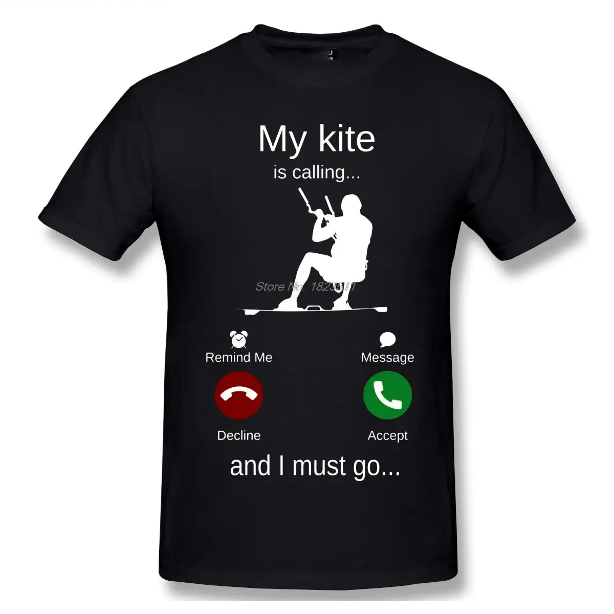 My Kite Is Calling And I Must Go Kitesurf T Shirt Women Men's T-shirt Cotton Summer Tshirts Short Sleeve Tee Harajuku Streetwear