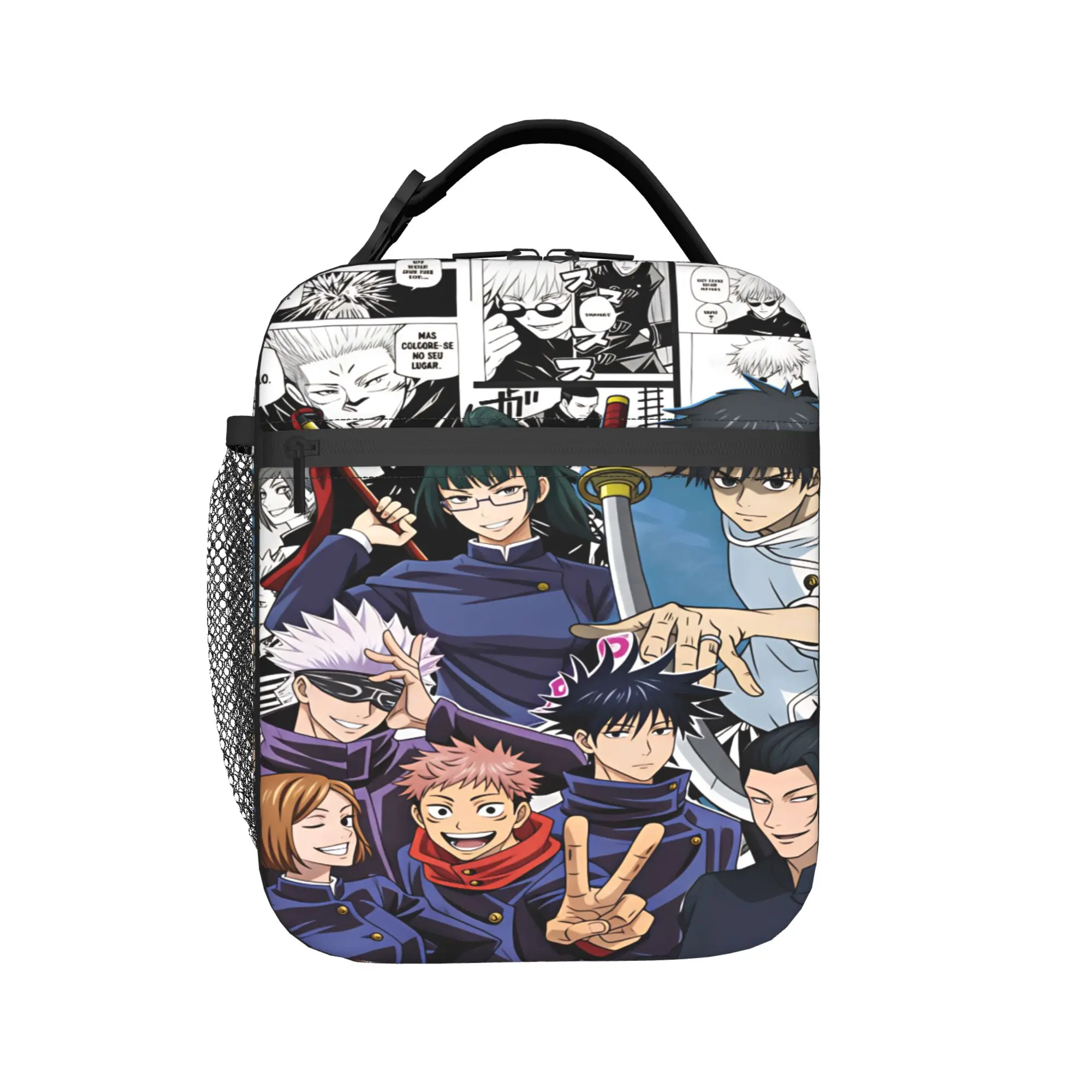 J-Jujutsu Kaisens Lunch Bag  Casual Lunch Box For Adult Outdoor Picnic Portable Insulated Cooler Bag Waterproof Tote Food Bags
