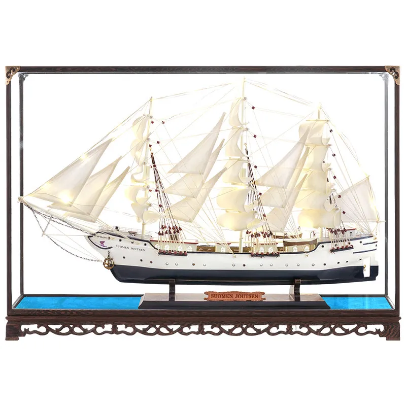 High-end sailing ornaments assembly smooth sailing model housewarming gift decorations