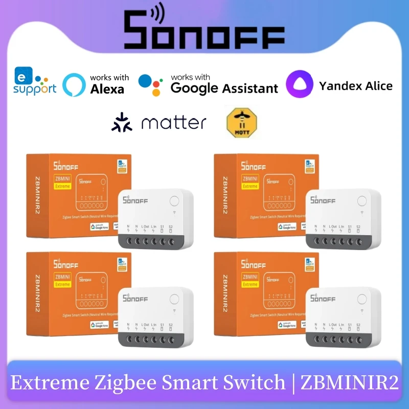 

SONOFF ZBMINIR2 Zigbee3.0 Smart Switch Detach Relay External Switch Control Ewelink Remote Control Work With Alexa Google Home