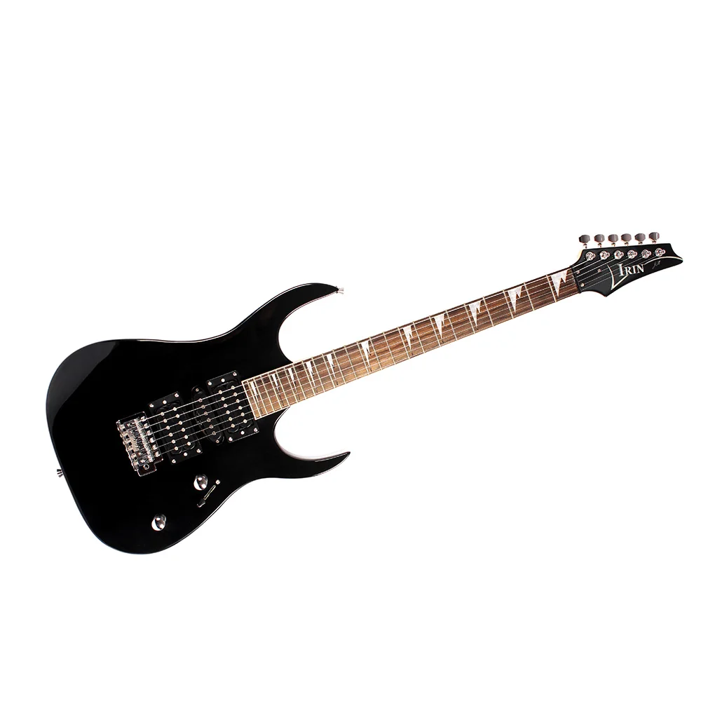 IRIN 6 Strings Electric Guitar 24 Frets Rosewood Fingerboard Electric Guitar with Backpack Pickup Paddle String