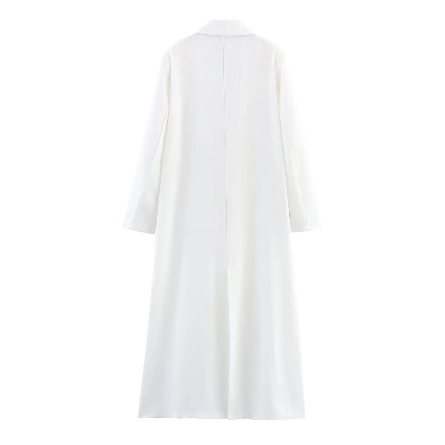 

Casual Loose Long Pure Color Suit Collar Coat Women's Faion Outerwear Versatile Windbreaker Spring Autumn Seasonal