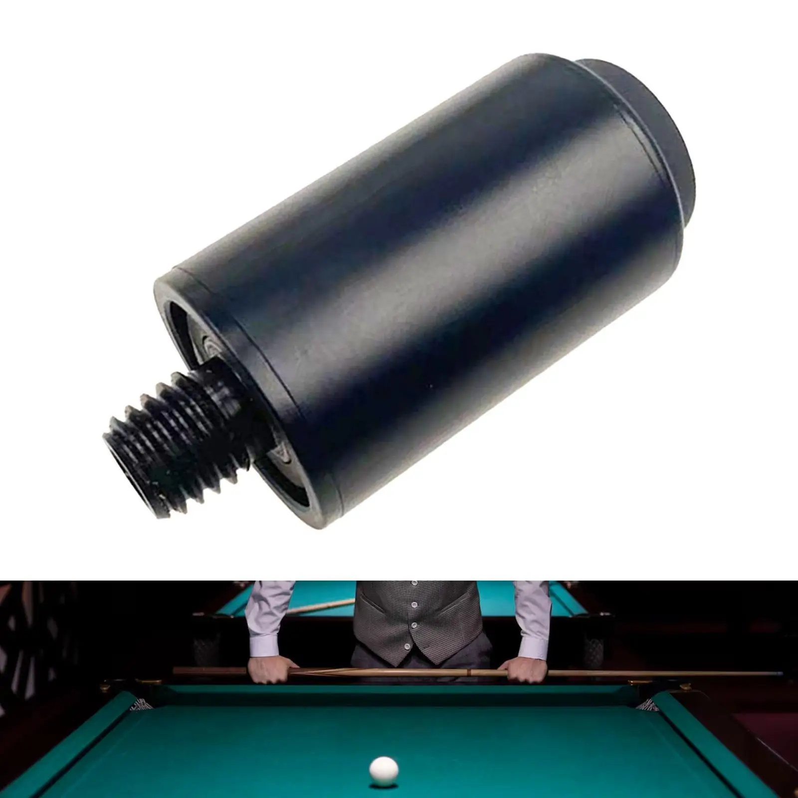 Billiards Cue Extension Cue End Extender Adapter Portable Practice Supplies Pool Cue Extender for Beginners Men Women Athlete