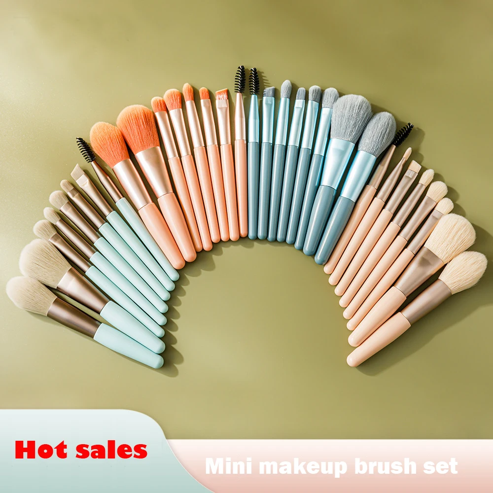 High-quality 8 Pieces Makeup Brush Set, Foundation Blend Concealer Eye Shadow Synthetic Fiber Brush Travel Makeup Brush Set