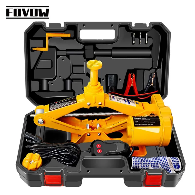 12V DC 3Ton Floor Car Electric Jack Automotive Lifting SUV Emergency Equipment Car Auto Lift Scissor Jacks Repair Tool