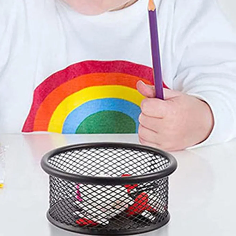 

3Pcs Paper Clip Holder Mesh Metal Organizer Black Stackable Desktop Storage Container for Office School Mesh Paper Clip Holder