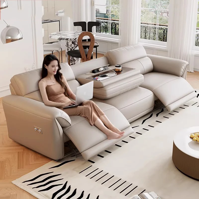 

Sleeping Minimalist Living Room Sofas White Real Soft Leather Lazy Sofa Lounge Luxury Modern Couch Wohnzimmer Furniture For Home