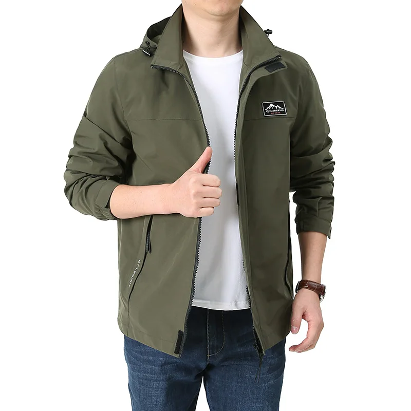 

Men's Multi-Pocket Outdoor Windbreaker, Casual Loose Jacket, Large-sized, Waterproof Mountaineering Suit, Spring and Autumn