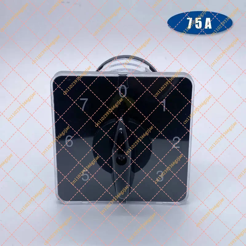 YMZ12-75/4 Rotary Changeover Switch 4 Poles 75A 0-7 Position Silver Contact Manual Selector, Replacement Part