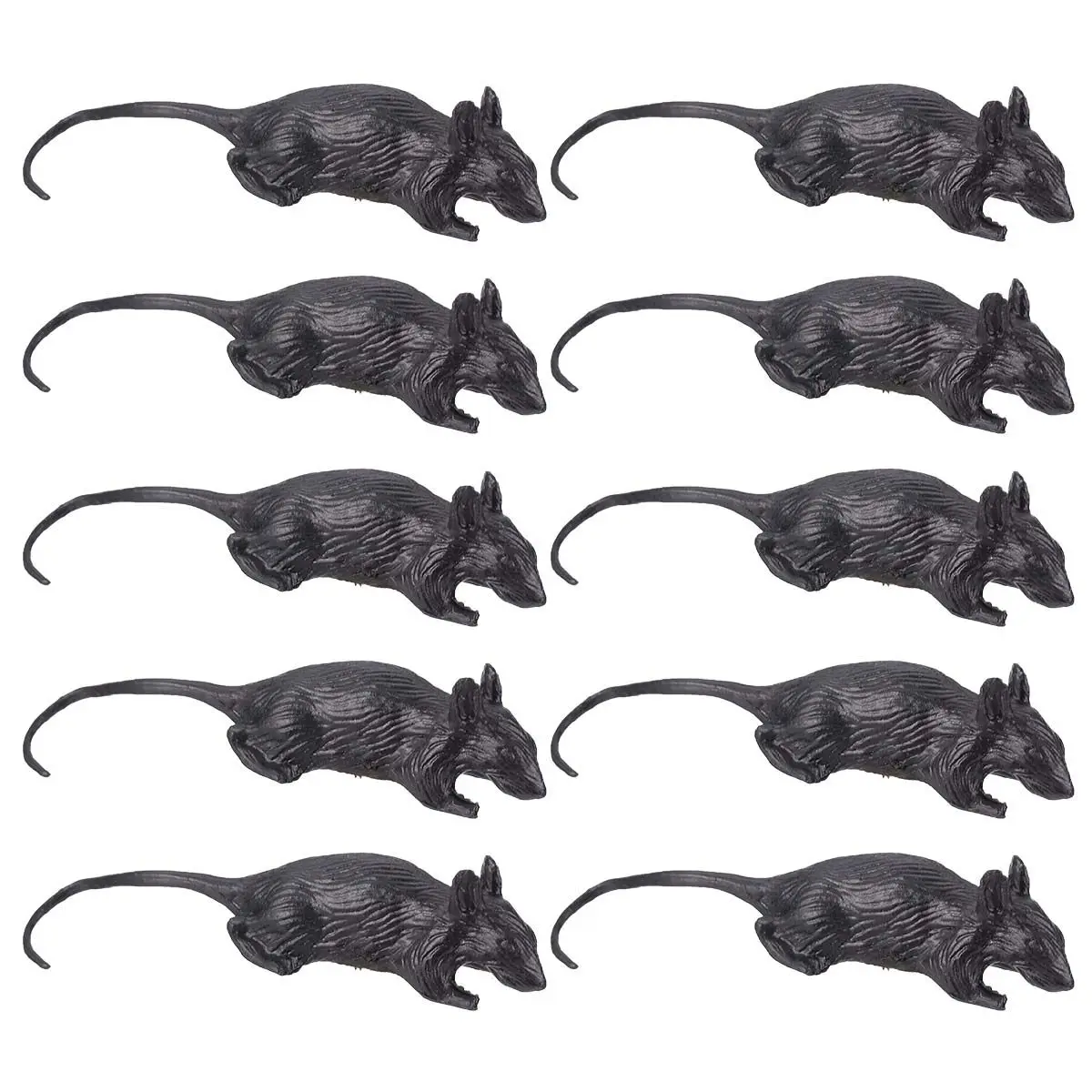 

10Pcs Simulation Mouse Halloween Plastic Fake Prank Trick Decoration for Party Scary Scenarios Reusable Lightweight Realistic