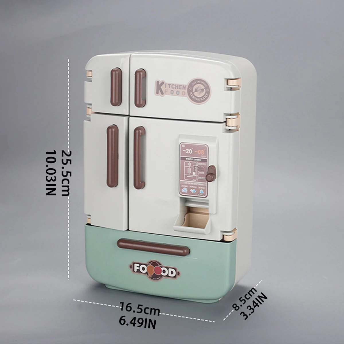 Cute Simulation Microfilm Furniture Double Door Refrigerator 1:12 Dollhouse Kitchen Model Decorations For Girl Birthday Gifts