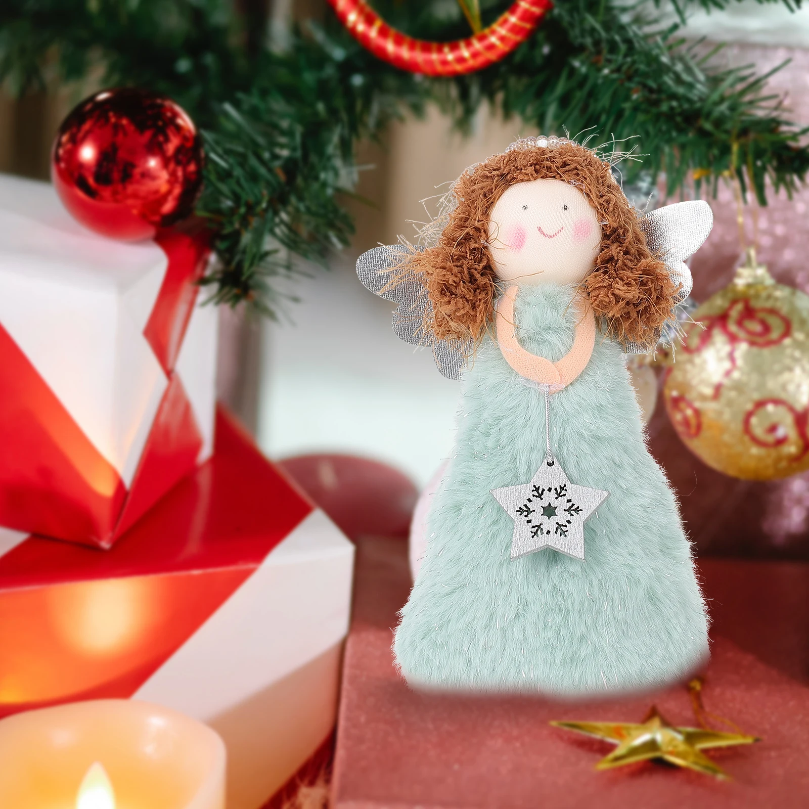 

Christmas Angel Tree Topper Xmas Treetop Decoration Beautiful and Attractive Festive Decor Angel Xmas Tree Topper