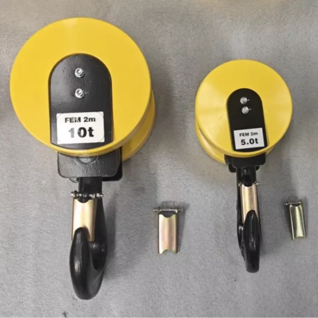 American-European type grappling hook pulley crane, 15T lifting pulley set with hook single-wheel hook