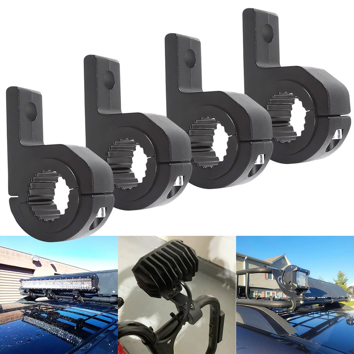 Motorcycle Mounting Bracket Clamp Fits 1 1.25 Tube Bar LED Work Auxiliary Light Bar Clamp Bracket ATV UTV Trucks Accessories