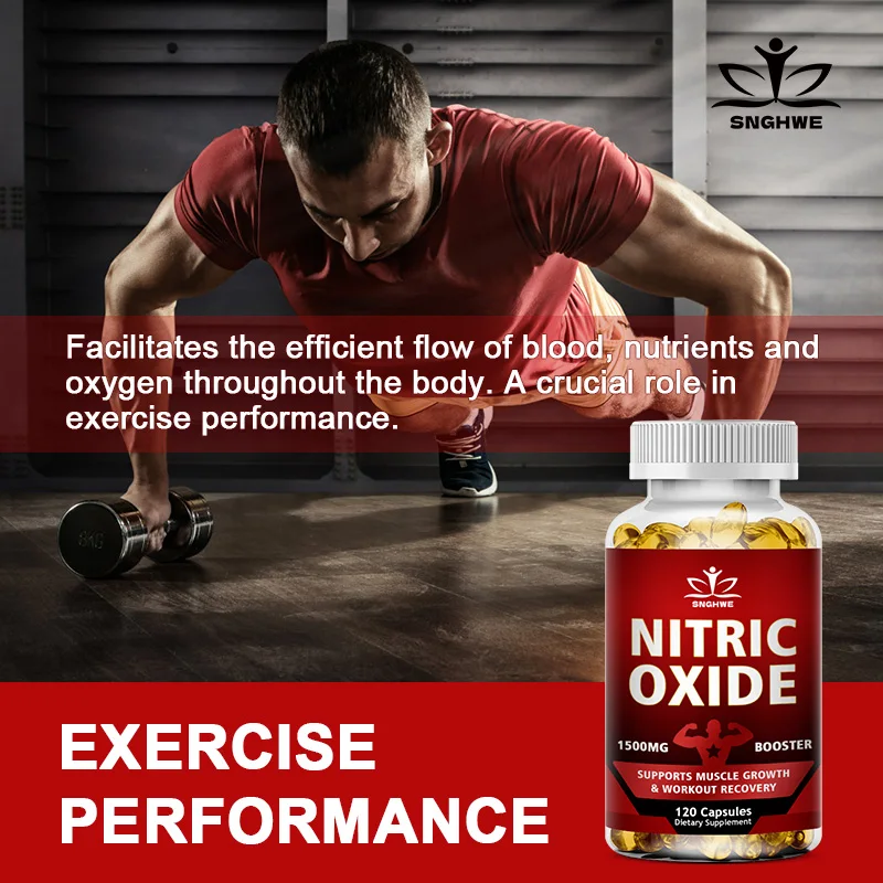 SNGHWE Nitric Oxide Capsule Enhancer, Used For Muscle, Pump, Energy, Endurance, Performance, Blood Circulation Supplements