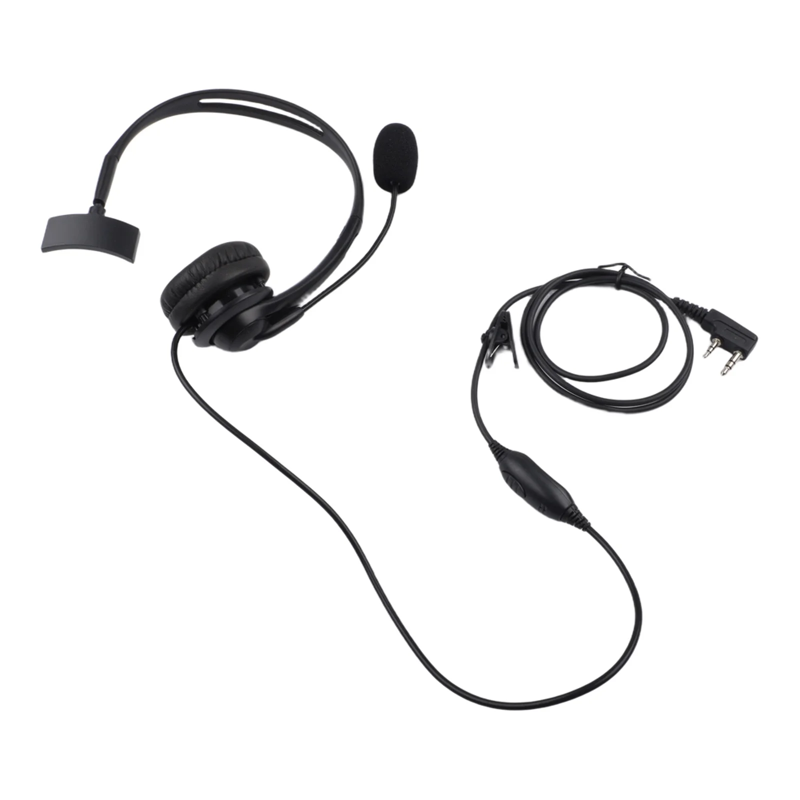 PTT Microphone Headset wi 2 Pin Connector for For KENWOOD 46 47 48 55 75 77 G 71 and For Baofeng UV 5R 5RA 5RA+