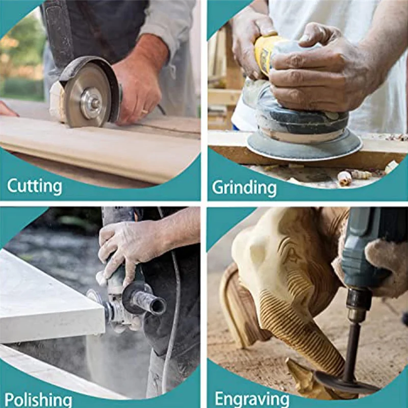 A83Z 2 팩 앵글 그라인더 용 목재 그라인딩 휠 125mm 나무 조각 밀링 디스크의 목재 밀링 커터