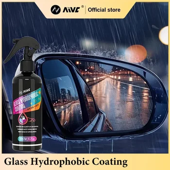 Autoglas Waterafstotende spray Anti-regencoating Voorruit Hydrofobe regenafstotende vloeibare spiegelmasker Waterdichte polijstkit