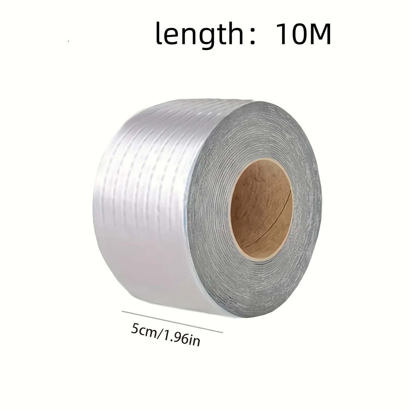 1 Roll Waterproof Tape, High Temperature Resistance Aluminum Foil Thicken Butyl Tape, Wall Pool Roof Crack Duct Repair Sealed Se