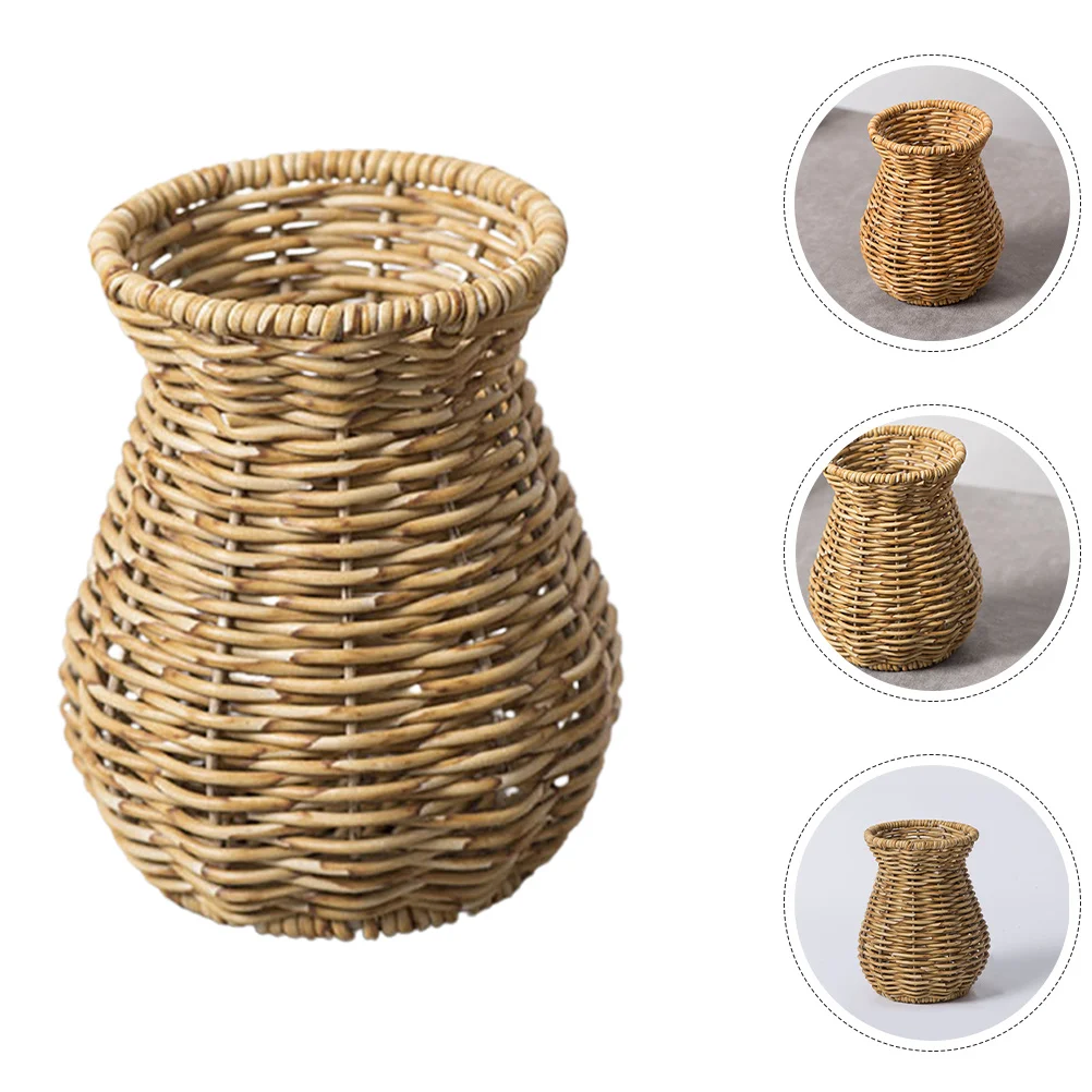 

Decorative Flower Basket Rustic Style Woven Vase for Table Centerpiece Wedding Events Dried Flower Container Indoor Plant Holder