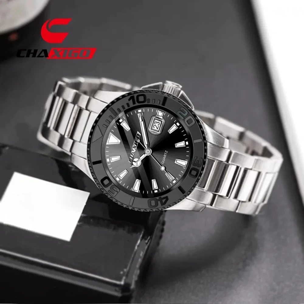 

CHAXIGO 116 Fashion Alloy Business Watch Men's Sports Waterproof Luminous Quartz Watches for Men Relogio Masculino Reloj Hombre