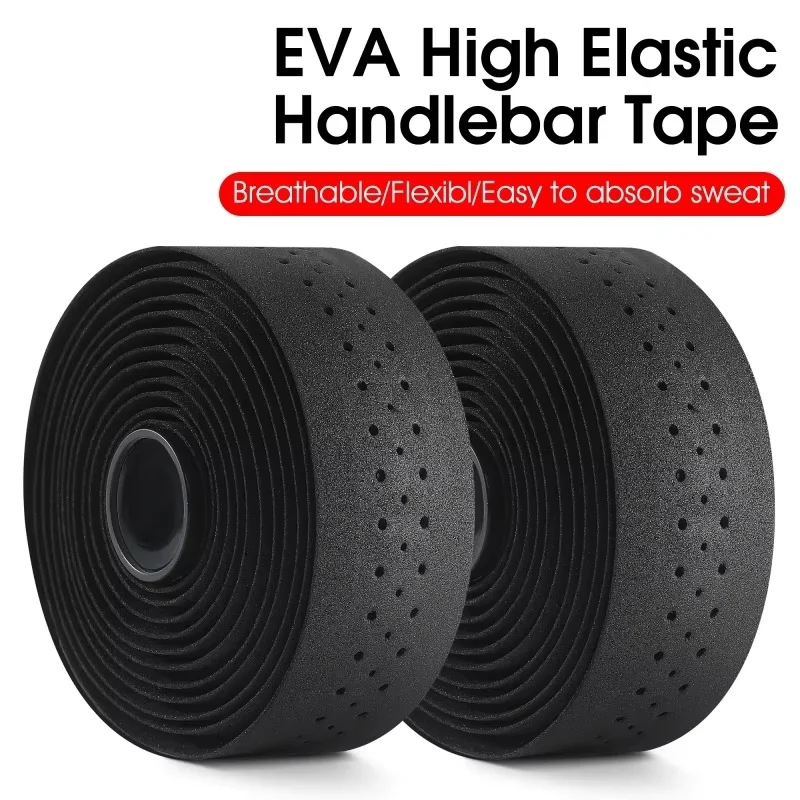 Local Shipping EVA Bar Tape High Tenacity Handlebar Tape Adhesive Bike Handle Tape Shock Absorbing Bar Tape With Hole for Road B