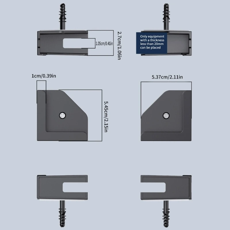 Tablet Wall Mount Holder Adjustable Holder Bracket 360 Degree Rotation for Tablets, Phones, EReaders