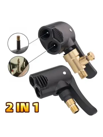 Adaptateur de tuyau de buse de pompe à vélo 2 en 1, pompe gonflable, mandrin d'air de moto, adaptateur de connecteur de Valve de gonflage, accessoires automobiles