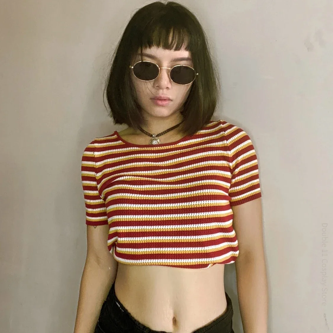 

New Movie The Professional Mathilda Cosplay Costume Adult Women Pullover Suit Casual Sweater Top Halloween Carnival Outfits