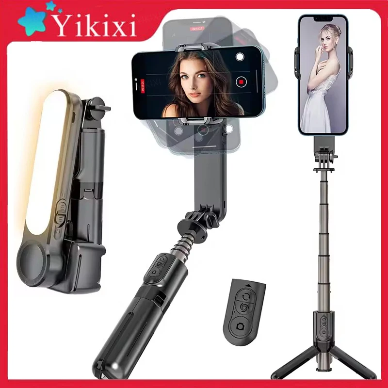 

L09 Handheld Bluetooth Selfie Stick Stabilizer Beauty Light Filling and Anti Shake VLOG Single Axis Mini Stabilizer Pan Tilt