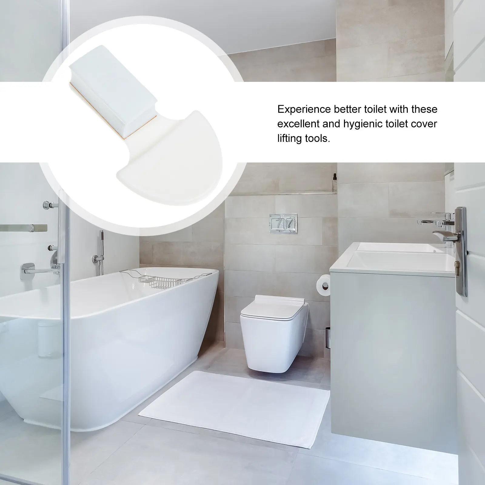 

6Pcs Toilet Lid Lifter Handles Strong Compact Lightweight Easy for -Free Toilet Use At Home Or Travel