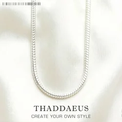3mm Snake Chain Necklace Romantic Glam Fashion Jewelry Europe Style Soul 925 Sterling Silver Bijoux Gift For Men Women