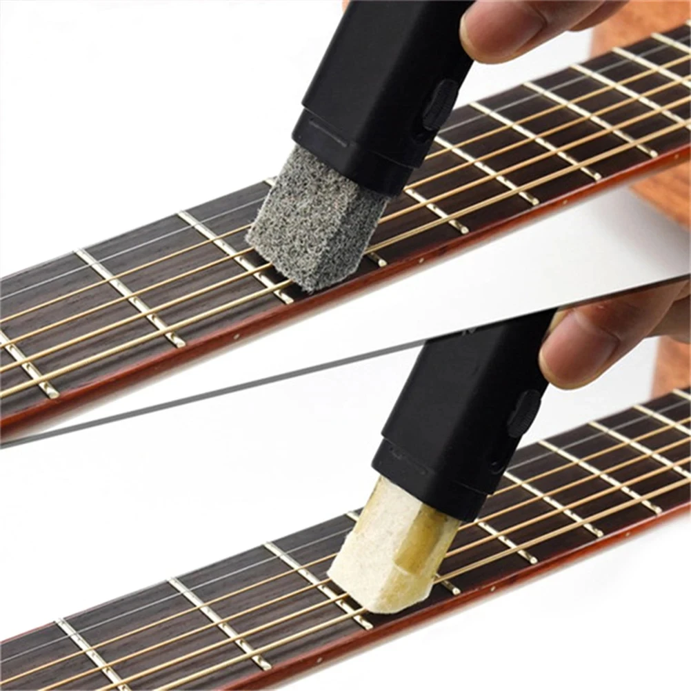 1PCS Guitar Care Brush String Fingerboard Cleaning Dust Removal Brush, Double Head Musical Instrument Accessories