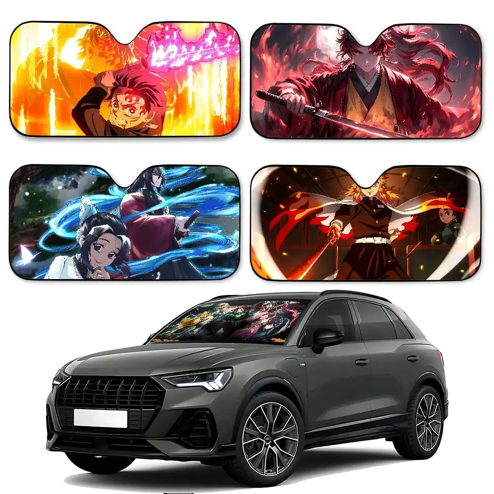 

Anime D-Demon S-Slayer Car SunShade Car Sunshade Covers Cover Universal Windscreen Folding Visor