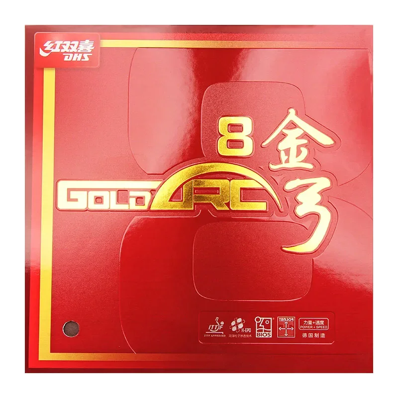 Original DHS Gold Arc 8 Table Tennis Rubber Non-tacky Yellow Cake Sponge GoldArc 8 Ping Pong Rubber Professional Made In Germany