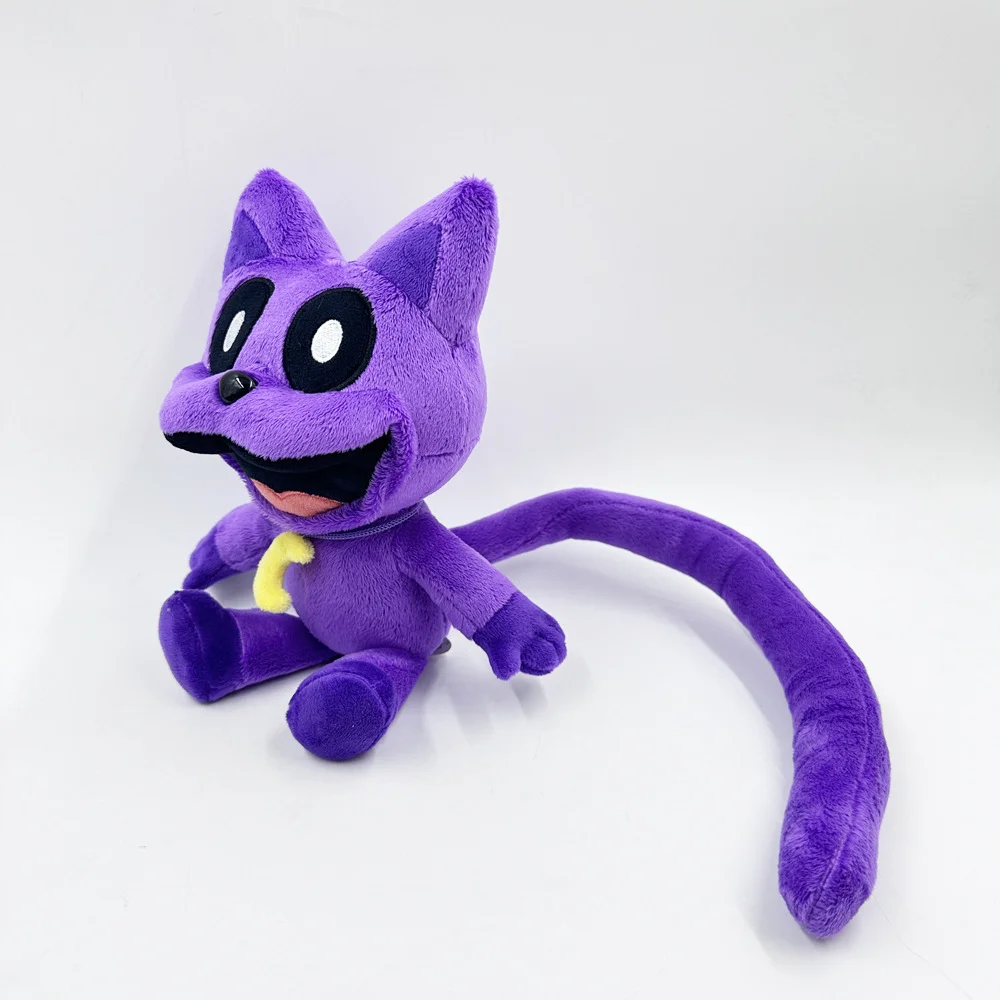 Peluche Poppy Playtime Chat Lune Violette, Monstre Mignon à Grande Bouche, Jouet en Peluche, Décoration d'Intérieur