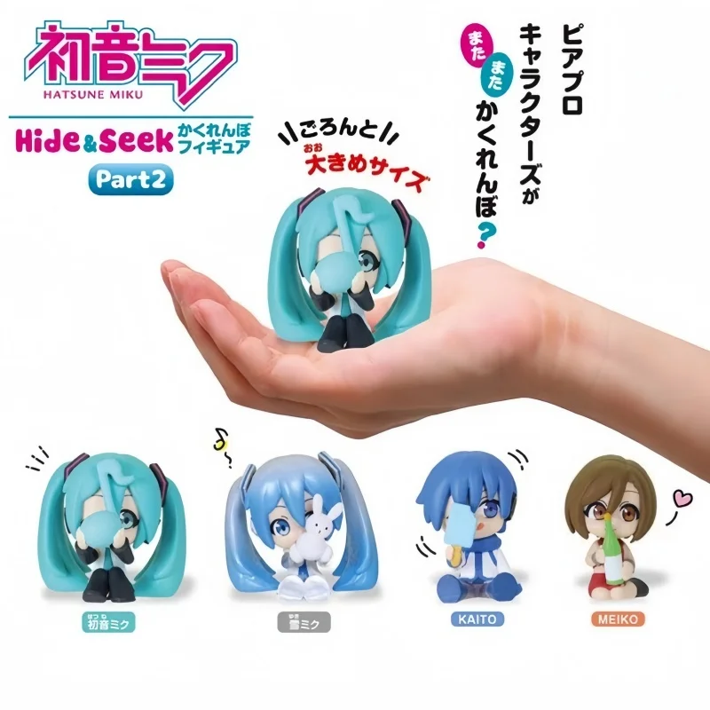 

Оригинальные аниме-фигурки Hatsune Miku: серия «Прятки» 02, капсульные игрушки, Кайто, Мейко, мультяшные модели, украшения, подарки, игрушки