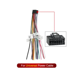 For Universal Android Car Radio Power Horn Wire Plug 16 Pins ISO Cable Audio Wiring Harness Adapter Plug Auto Stereo Connector
