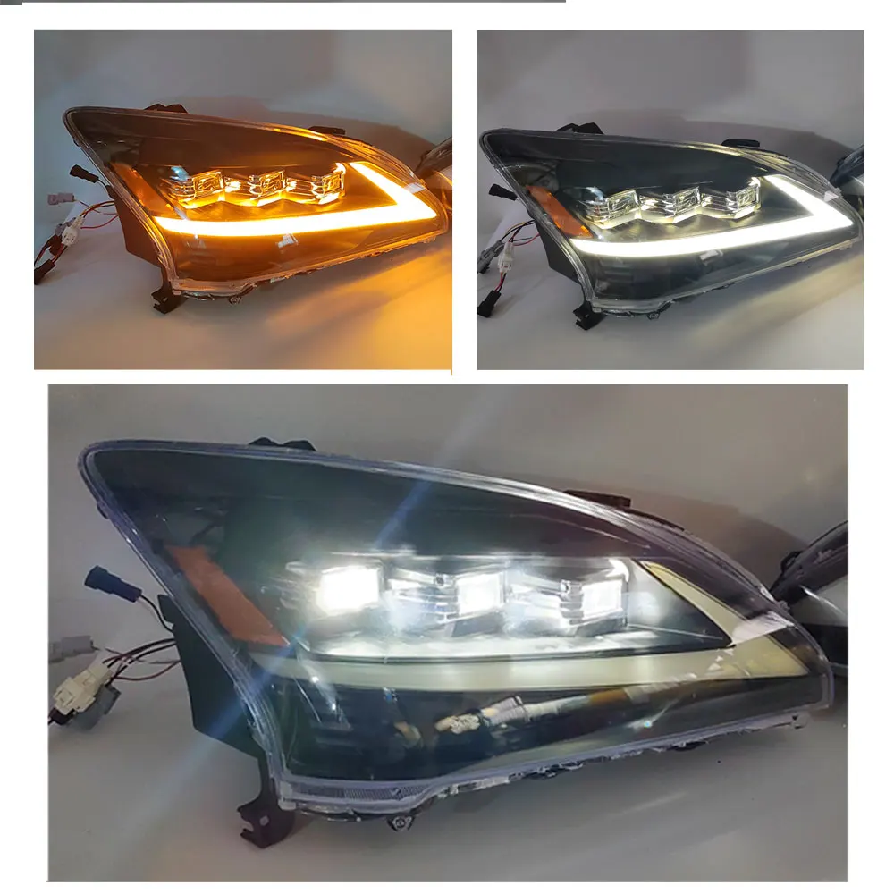 A Pair Headlamp Modified LED Smoked Black For Lexus RX330 Harrier MCU33 MCU38 2004 2005 2006 2007 2008 2009