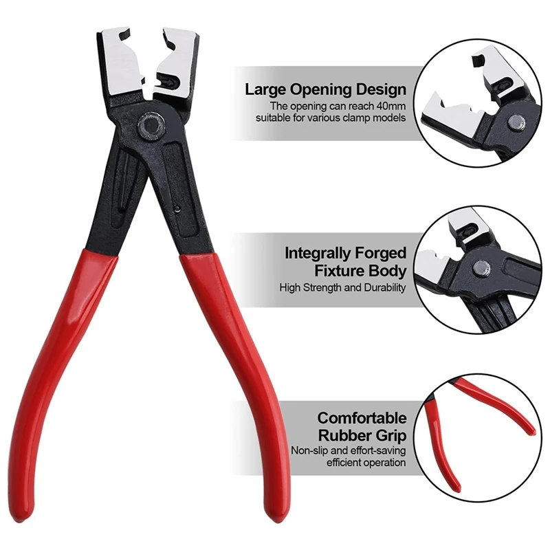 DTA5 5Pcs Electrical Disconnect Pliers Set, Car Automotive Connector Tool, 60 Degree Safety Wire Pliers for Sensor Injector