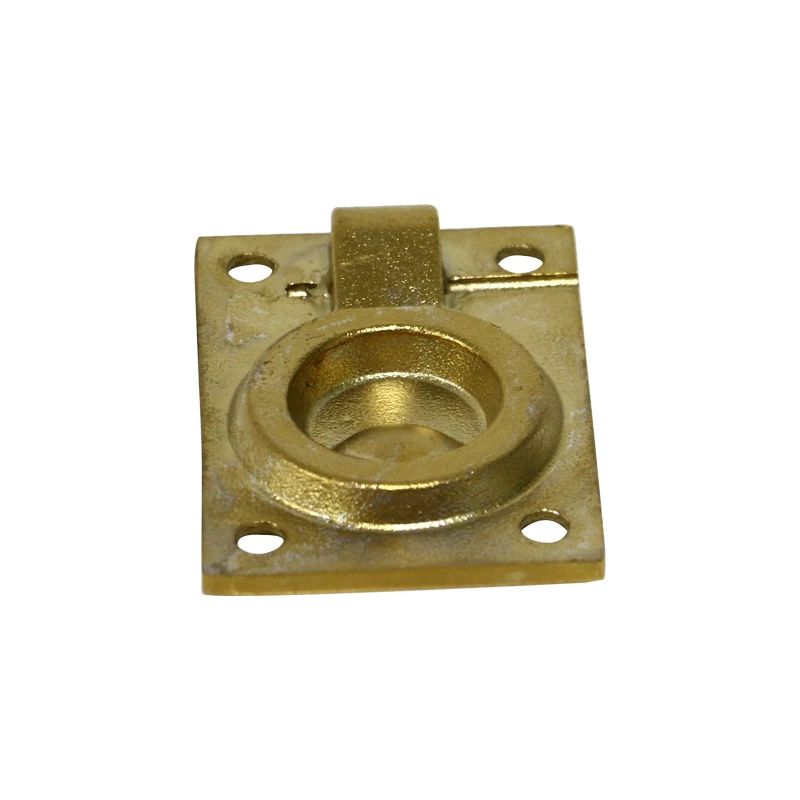 Andymarine New Brass Plating Boat Recessed Hatch Square Flush Llift Ring Handle Marine Locker Flush Lift Ring Pull Deck Hatch