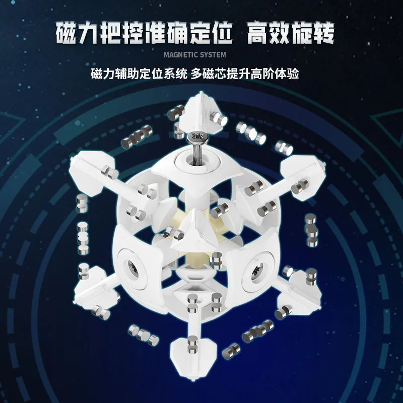 Sengso Mosheng 4x4x4 المكعب السحري المغناطيسي Shengshou 4x4 مكعب ستيكيرليس المهنية لغز لعب الأطفال هدية Cubo Magico #6