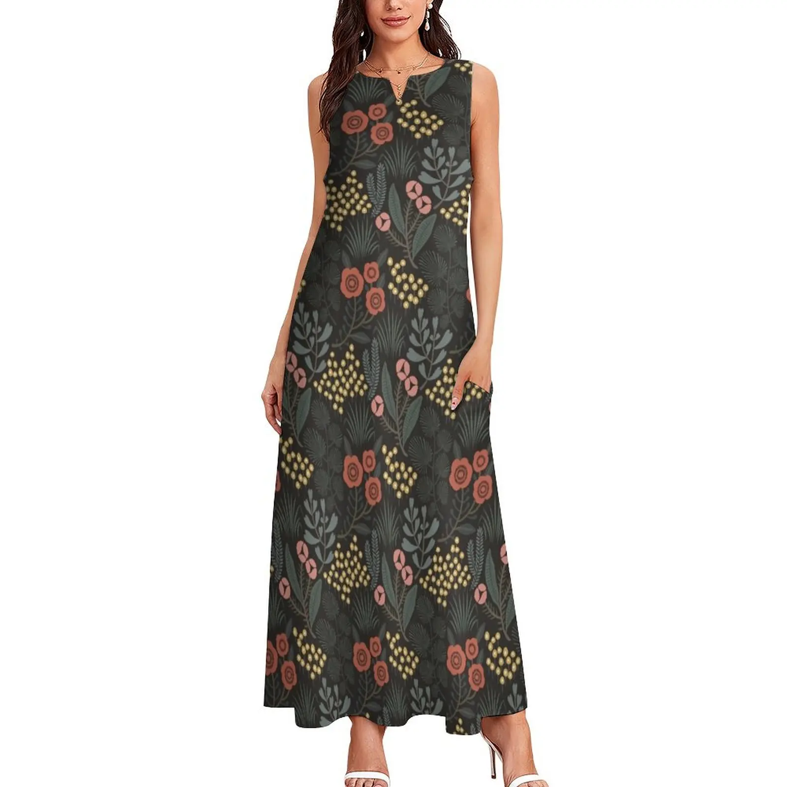 Night Garden Long Dress Women